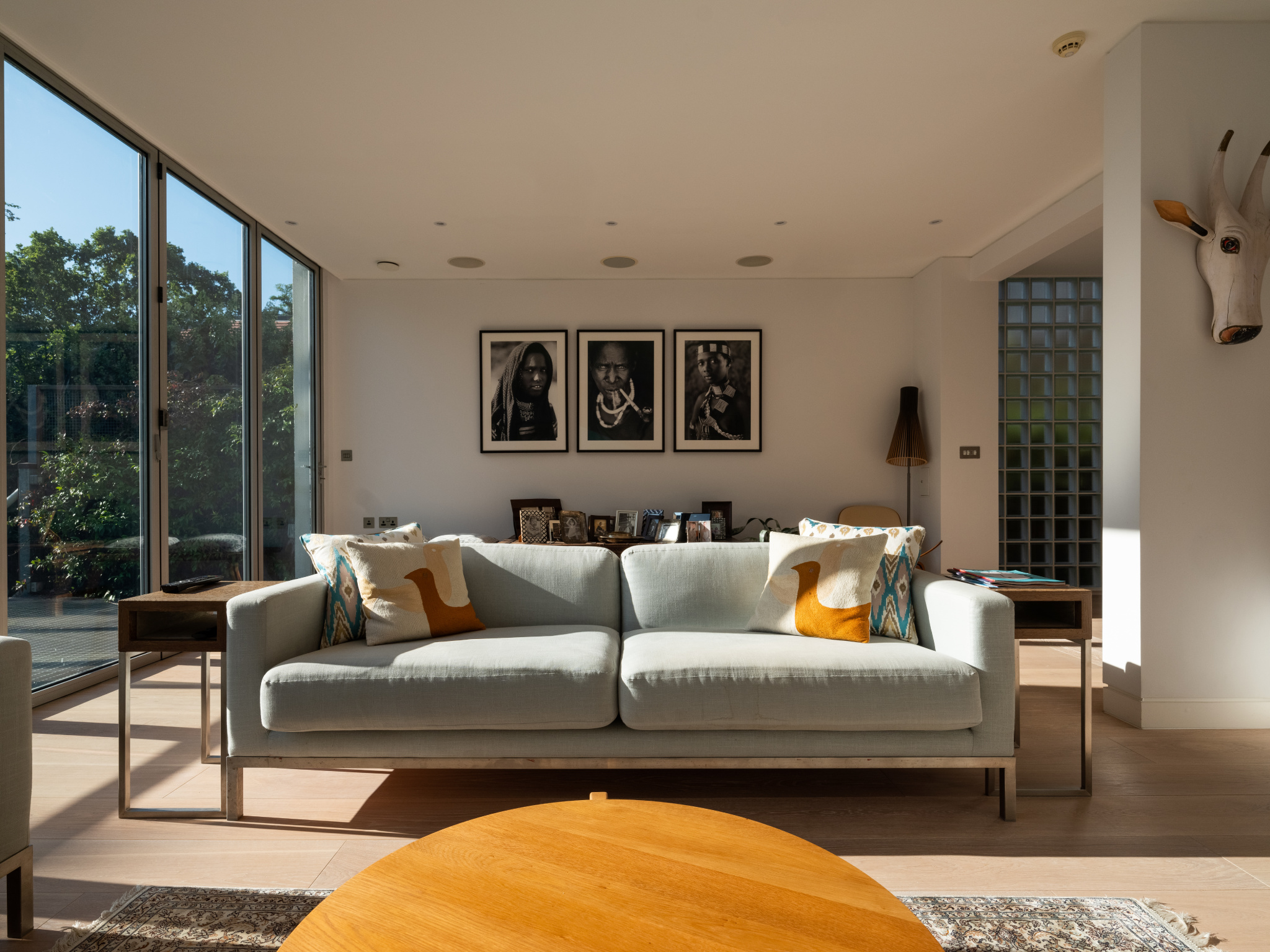 white wood flooring