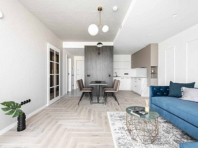 Extra White Herringbone oak floors