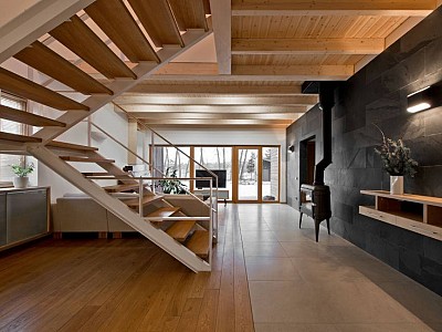 Natural Oak floors and stairs