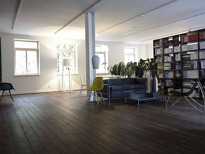 Black wood floors in Ebony colour