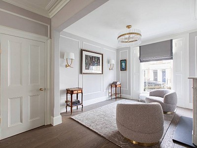 Engineered oak wood flooring in London, Ovington Street, Graphite colour