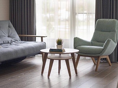 Engineered wood floors in Graphite colour