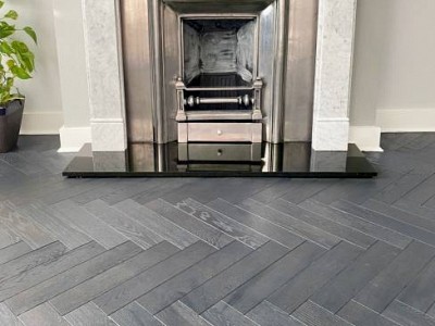 Anthracite colour oak Herringbone in London