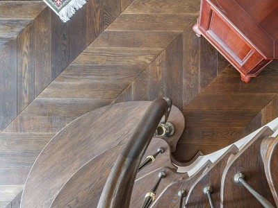 Chevron wood flooring in Chiana colour