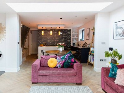 Grey wood flooring in London