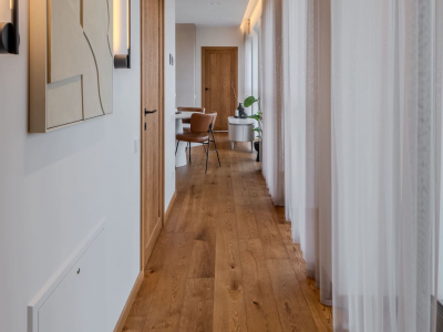 100% solid oak doors and engineered wood floors in Light Nut colour