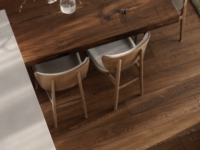 The organic beauty of natural wood flooring in Walnut colour