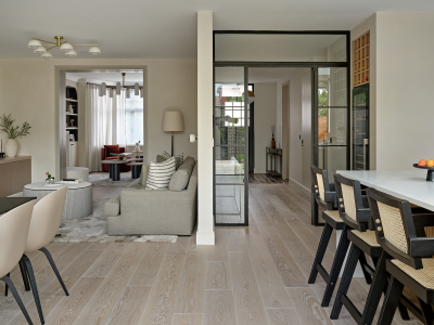 Elegant North London home featuring Extra White oak floors and stairs