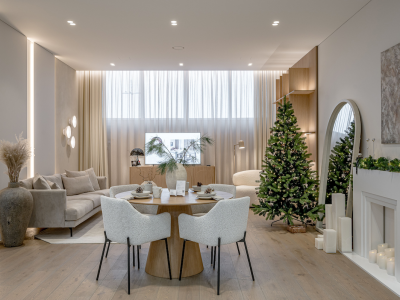 Interior showroom with engineered oak flooring in Granola colour, Original grade
