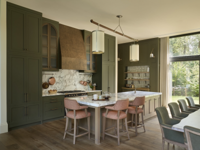 Wide oak floorboards in a Tobacco colour at the Woodland Estate, Cotswolds