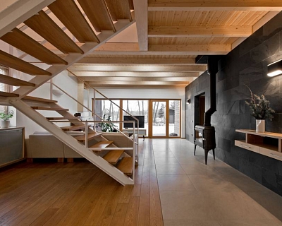 Natural Oak floors and stairs