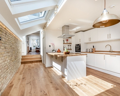 Natural Oak colour floors and stairs for a project in London