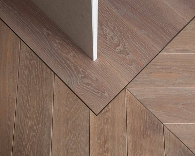 Wild Rose colour oak Chevron parquet