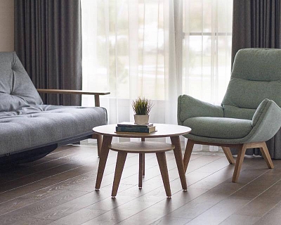 Engineered wood floors in Graphite colour