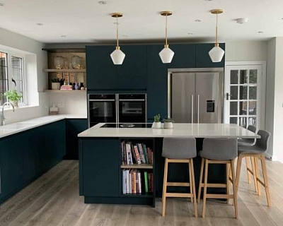Oak floors in Waterfall colour, project by Georgie Hall interior design UK