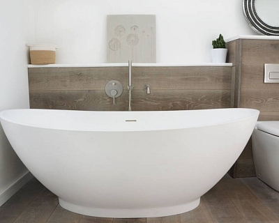 Waterfall oak floors for bathroom by Ashworth Parkes Architects, Oxford, UK