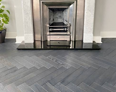 Anthracite colour oak Herringbone in London