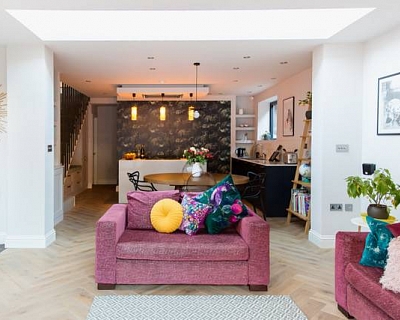 Grey wood flooring in London