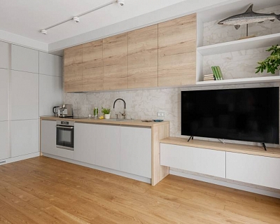 Engineered wood floors in Light Nut colour