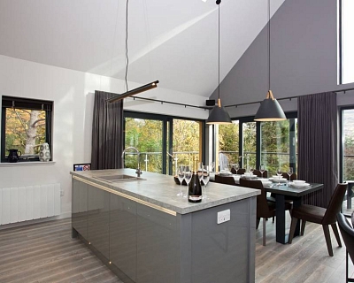 Ocean Breeze engineered wood floors at Loch Tay Highland Lodges, Scotland