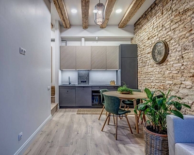 Rustic oak floors in light Ivory colour