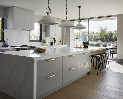 Award-winning family home in Cotswolds featuring engineered wood floors in Waterfall coulour