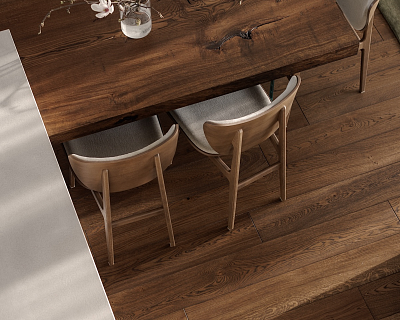 The organic beauty of natural wood flooring in Walnut colour
