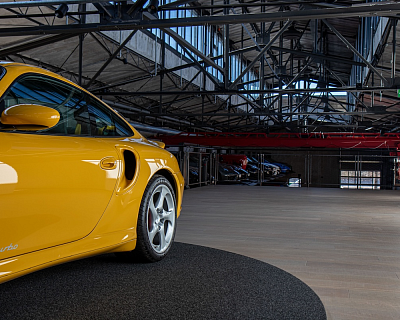 A Stylish Space for Classic Car Lovers with Engineered Oak Floors in Platinum Colour