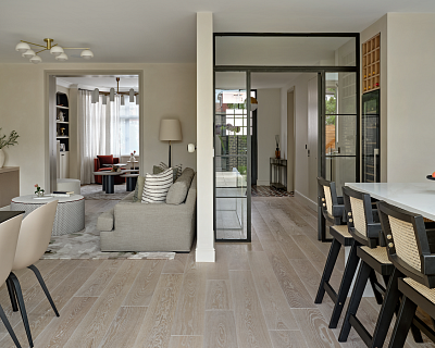 Elegant North London home featuring Extra White oak floors and stairs