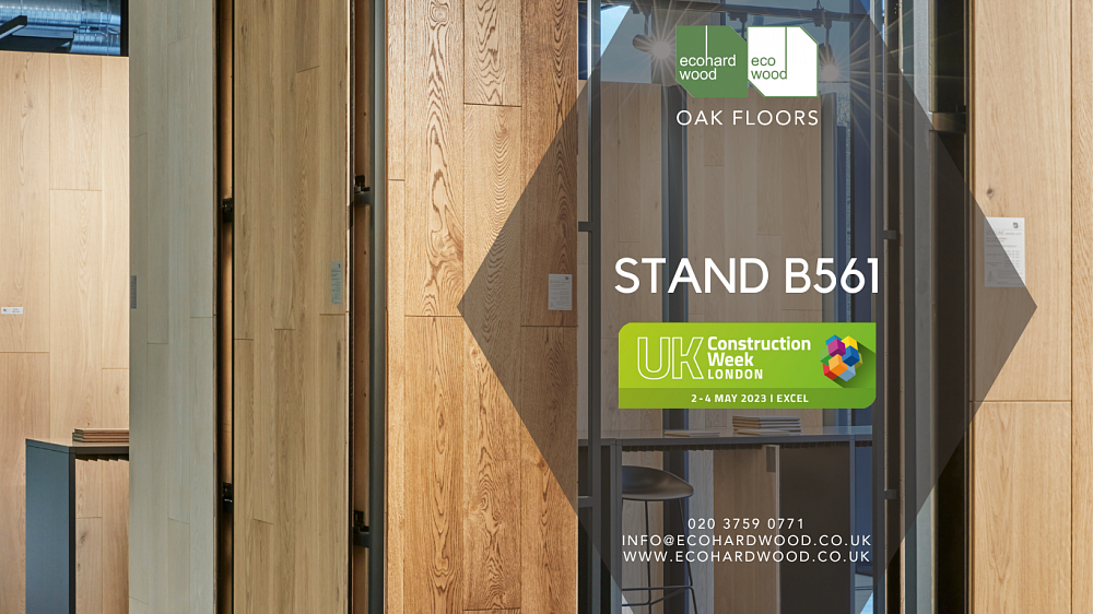 Ecohardwood to showcase oak wood flooring solutions at the UK Construction Week 2023