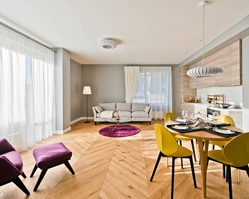 Chevron parquet in Natural Oak colour