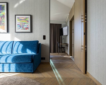 Chevron oak parquet in Graphite colour