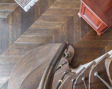 Chevron wood flooring in Chiana colour