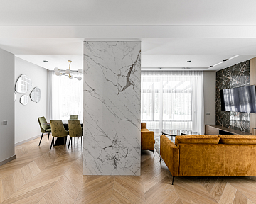 Chevron wood flooring in White Transparent colour