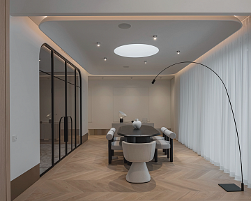 The beauty of Chevron parquet floors in light Ivory oak tones