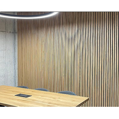 OAK ACOUSTIC SLAT WOOD WALL PANELS