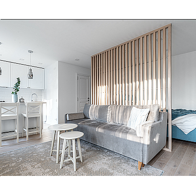 SOLID OAK WOOD PARTITION WALL