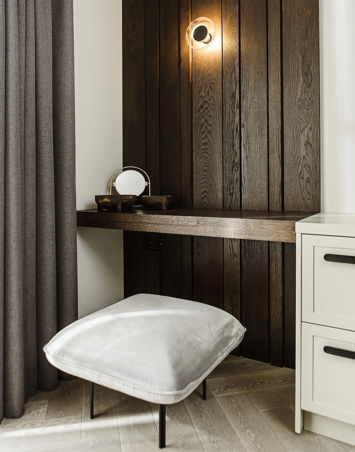 solid oak deco wall